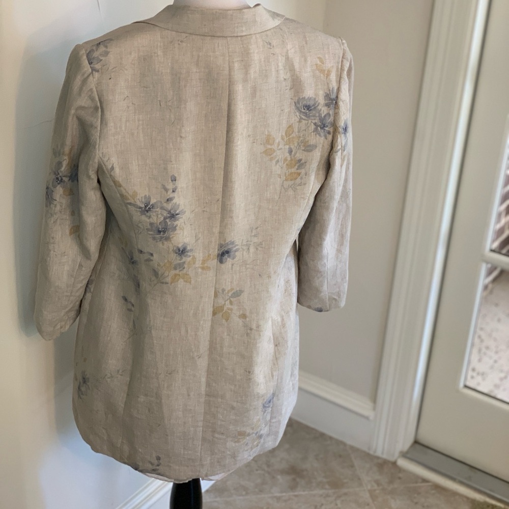 Bergamo by EBI Linen Dress w Jacket, silk lined, size 10 - Picture 4 of 12